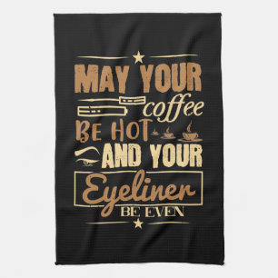 Make-up - Hete koffie en zelfs eyeliner Theedoek