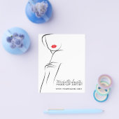 Make-up icoon Vrouwengezicht in zwart witte rode l Flyer (Enkel)