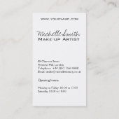 Make-up icoon Vrouwengezicht in zwart witte rode l Visitekaartje (Achterkant)