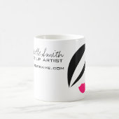 Make-up icoon Vrouwengezicht in zwart witte roze l Koffiemok (Center)