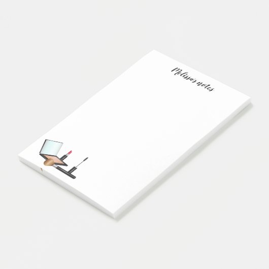 Make-up Items Kit Met Aangepaste Titel Post-it® Notes (Schuin)