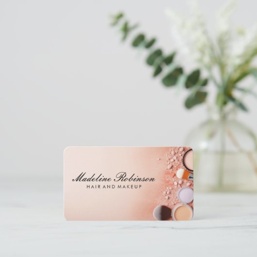 Make-up Kit Foundation en penselen Visitekaartje (Staand voorkant)