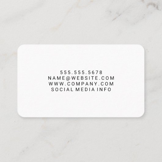 Make-up Kit Foundation en penselen Visitekaartje (Achterkant)