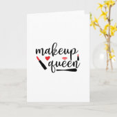 Make-up koningin kaart (Gele Bloem)