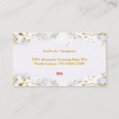 make - up kunstenaar goudmarmer glittering Abstrac Visitekaartje (Achterkant)