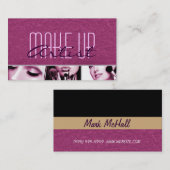 Make-up kunstenaar, salon, schoonheid, cosmetoloog visitekaartje (Voorkant / Achterkant)