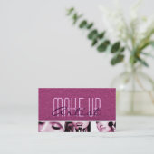 Make-up kunstenaar, salon, schoonheid, cosmetoloog visitekaartje (Staand voorkant)