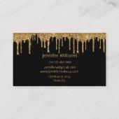 make - up kunstenaar zwarte gouddruppelaar stijlvo visitekaartje (Achterkant)
