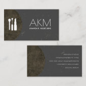 Make-up Kunstenaarschap Monogram Gesofisticeerd Visitekaartje (Voorkant / Achterkant)