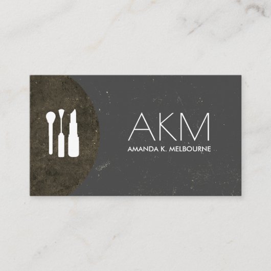 Make-up Kunstenaarschap Monogram Gesofisticeerd Visitekaartje (Voorkant)