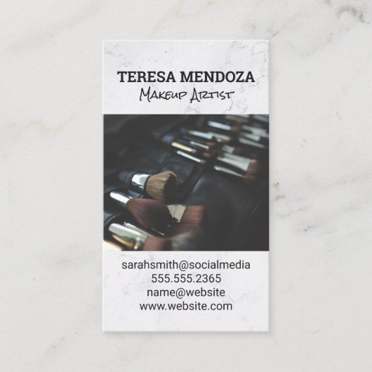 Make-up Kwasten Set Visitekaartje (Voorkant)