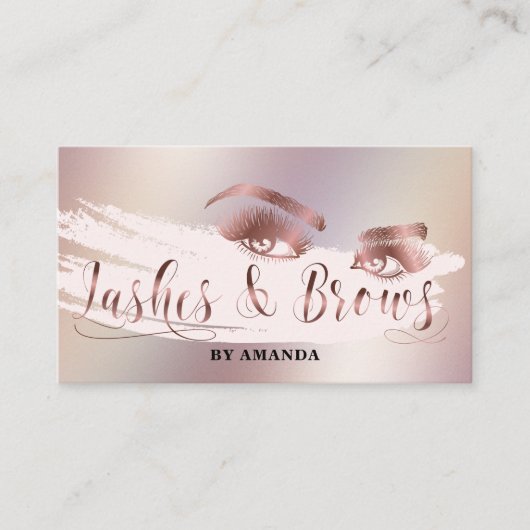 Make-up Lash Wenkbrauwwenkbrauwwimpers Brows Roos Visitekaartje (Voorkant)