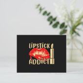 Make-up - Lippenstiftverslaafde Briefkaart (Staand voorkant)