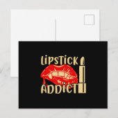 Make-up - Lippenstiftverslaafde Briefkaart (Voorkant / Achterkant)