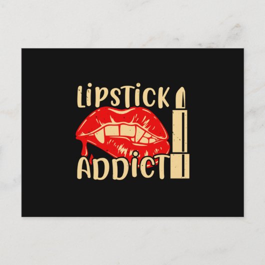 Make-up - Lippenstiftverslaafde Briefkaart (Voorkant)