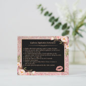 Make-up Lips Instructie Tips | Roos Gouden Bloem Briefkaart (Staand voorkant)