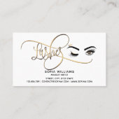 Make-up loyaliteitskaart knipoog wimpers wimper ex visitekaartje (Achterkant)