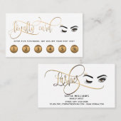 Make-up loyaliteitskaart knipoog wimpers wimper ex visitekaartje (Voorkant / Achterkant)