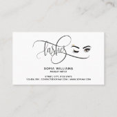 Make-up loyaliteitskaart knipoog wimpers wimper ex visitekaartje (Achterkant)