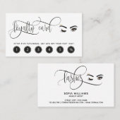 Make-up loyaliteitskaart knipoog wimpers wimper ex visitekaartje (Voorkant / Achterkant)