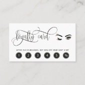 Make-up loyaliteitskaart knipoog wimpers wimper ex visitekaartje (Voorkant)