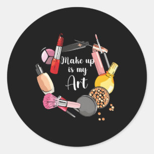 Make-up make-up schoonheidsspecialiste make-up ronde sticker