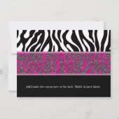 Make-up Makeover Zebra Verjaardagsfeest Uitnodigin Kaart (Achterkant)