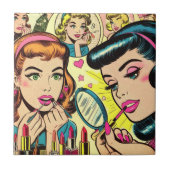  make-up meisjes strips tegeltje (Voorkant)