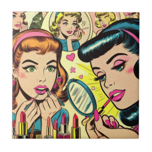  make-up meisjes strips tegeltje