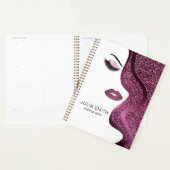 Make-up met bordeaux glitter effect planner (Display)