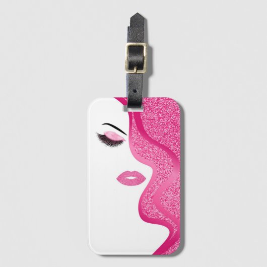 Make-up met glinsterend effect bagagelabel (Voorkant (verticaal))
