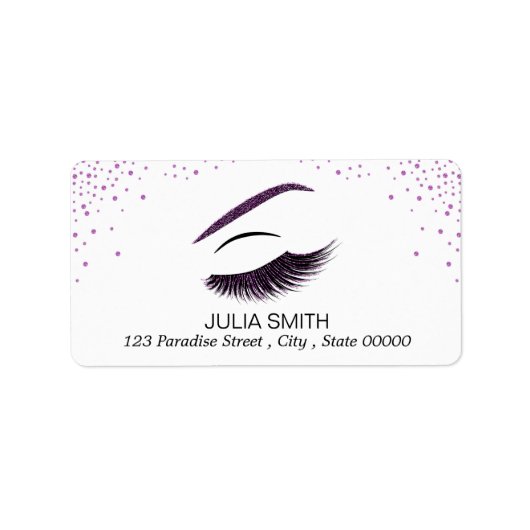 Make-up met glinsterend effect etiket (Voorkant)