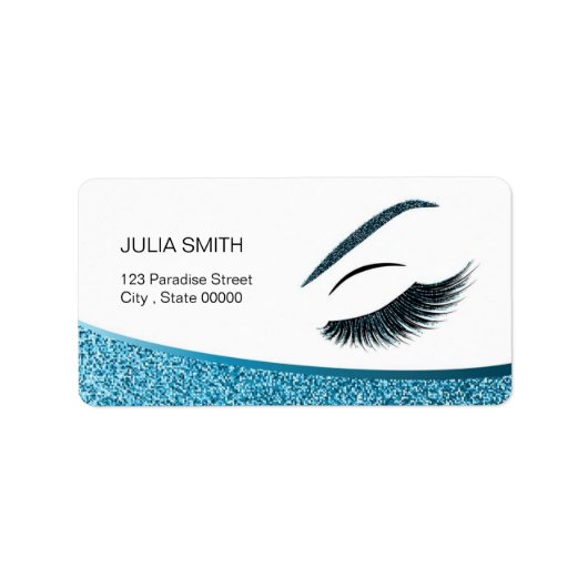 Make-up met glinsterend effect etiket (Voorkant)