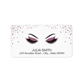 Make-up met glinsterend effect etiket