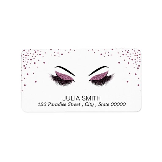 Make-up met glinsterend effect etiket (Voorkant)