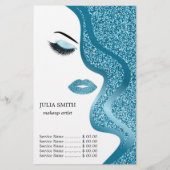 Make-up met glinsterend effect flyer (Voorkant)