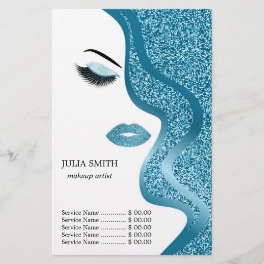 Make-up met glinsterend effect flyer (Voorkant)