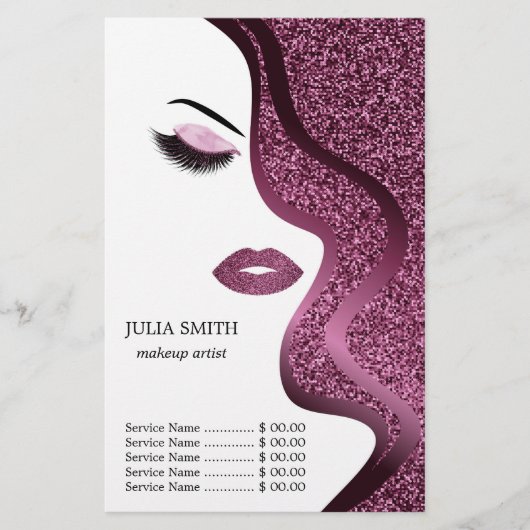 Make-up met glinsterend effect flyer (Voorkant)