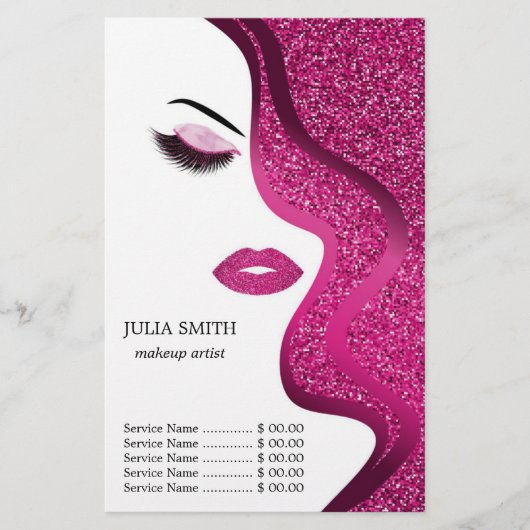 Make-up met glinsterend effect flyer (Voorkant)