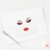 Make-up met glinsterend effect vierkante sticker (Envelop)