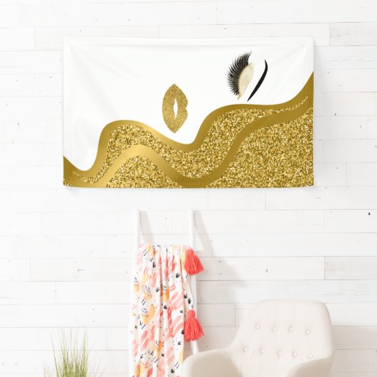Make-up met glitereffect spandoek (Insitu)