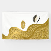 Make-up met glitereffect spandoek (Horizontaal)