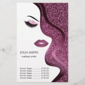 Make-up met glittereffect flyer (Voorkant)