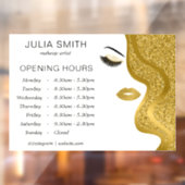 Make-up met goud glinsterend effect raamsticker (Vel 2)