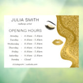 Make-up met goud glinsterend effect raamsticker (Vel 3)