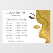 Make-up met goud glinsterend effect raamsticker (Vel)