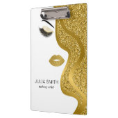 Make-up met gouden glitter effect klembord (Links)