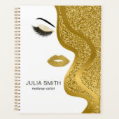 Make-up met gouden glitter effect planner (Voorkant)
