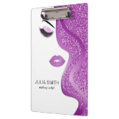 Make-up met paarse glitter effect klembord (Links)