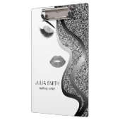 Make-up met zilver effect klembord (Links)